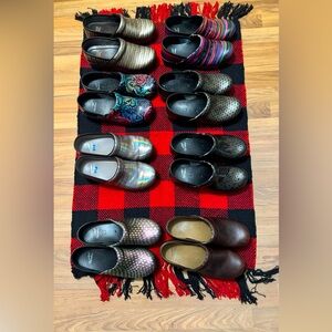 Still available! Size 39 (8 1/2) Dansko shoes $75 for all 8 pair. Like knew.